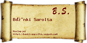 Bánki Sarolta névjegykártya